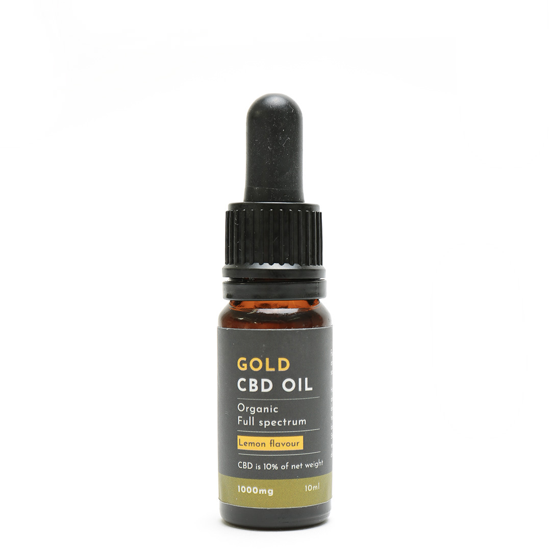 Gold Oil 10% Lemon (10ml Dropper) The British CBD Co.